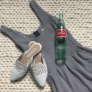 Fun BR Navy and White Stripped Tank Dress!